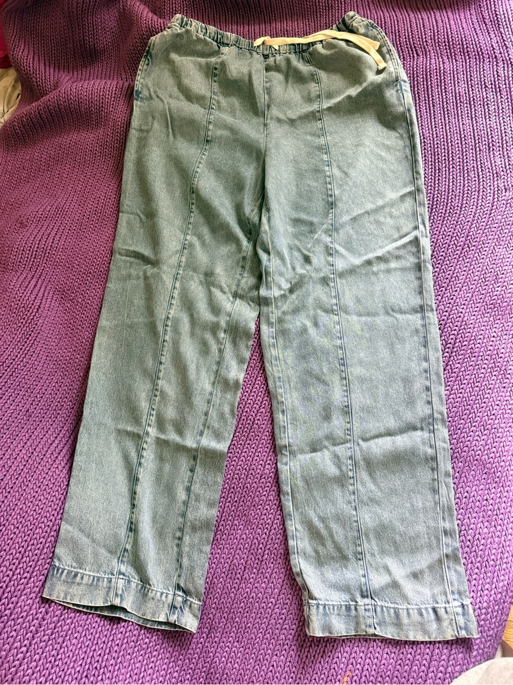 Jane and Delancey Light Wash Blue Denim Trousers